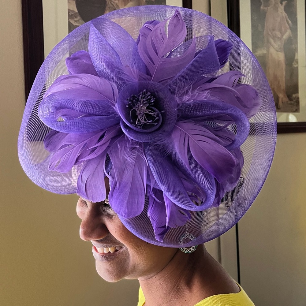 Purple women’s fascinator!